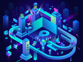 2.5D科技风蓝紫色大场景