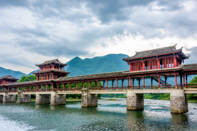 中国贵州铜仁江口云舍风雨桥