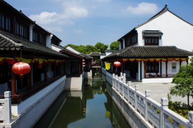 中国江苏苏州甪直古镇风光
