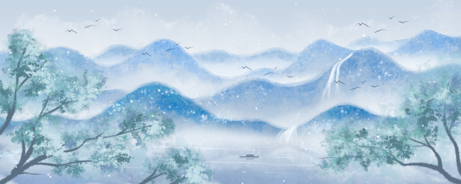 中国风意境山水画