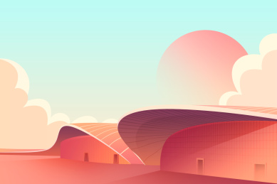 北京大兴国际机场航站楼插画