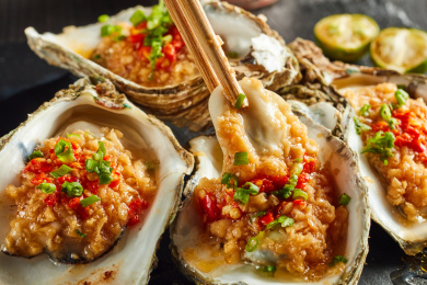 中式烧烤之烤生蚝