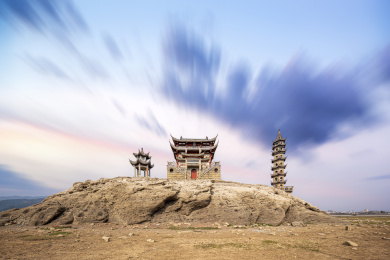 江西鄱阳湖落星墩古建筑