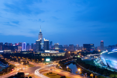 中国江苏常州城市夜景