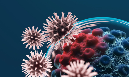 被病毒感染的细胞，病毒传播