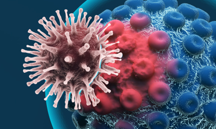 被病毒感染的细胞，病毒传播