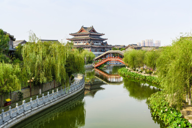 中国河南省开封清明上河园园景