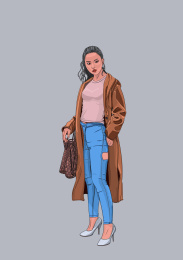 人物全身照插画