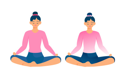 打坐冥想的女孩