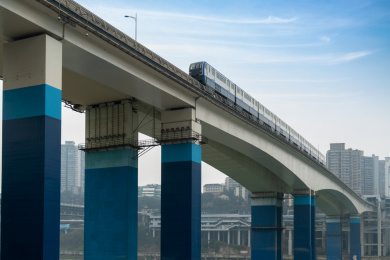 中国重庆轻轨，轨道交通