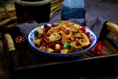 特色美味下酒菜香辣炒羊杂