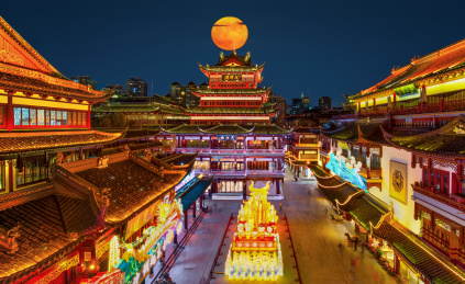 中国上海豫园城隍庙牛年春节灯会