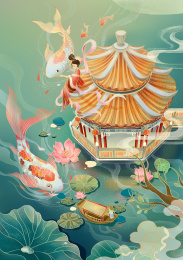 凤城系列-西湖渔筏