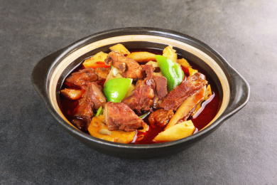 中餐美食-热菜-莲藕烧排骨