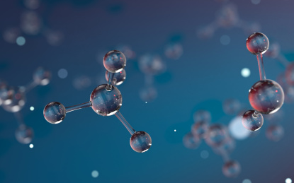 化学分子模型 3D渲染