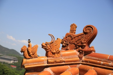 北京皇家园林颐和园四大部洲脊兽