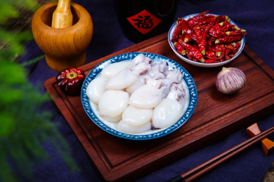 海鲜美味食材小墨鱼