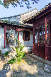 中国江苏苏州园林耦园风光