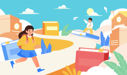 小朋友开学季插画