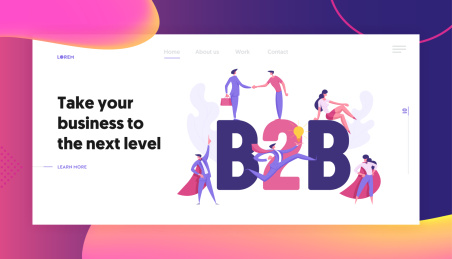 商务B2B创意设计着陆页