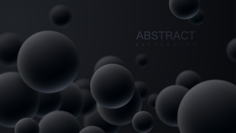 多个黑色圆球背景设计