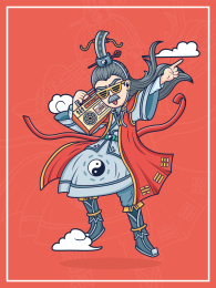 一个老道士扛着录音机跳舞