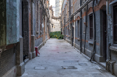 上海黄浦区茂名北路即将拆迁的老弄堂