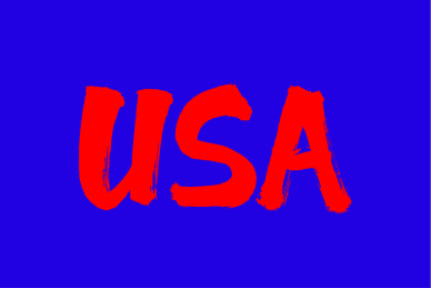 手写英文书法字体字形USA美国