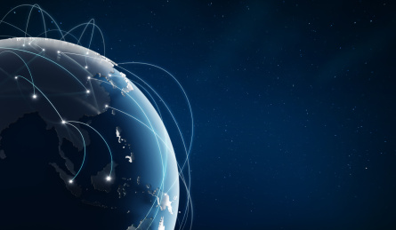 全球世界网络通信技术概念图