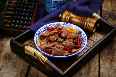 香辣美味的下酒菜炒腰花