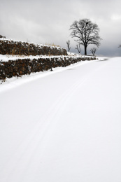 山东枣庄山亭区山乡雪景