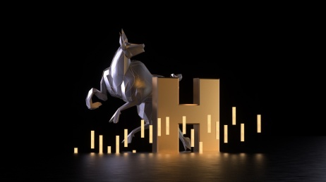 3D渲染港股投资概念插图