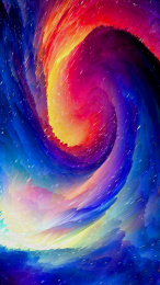 蓝红抽象旋涡渐变星空背景