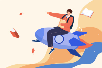 提高学习成绩插画