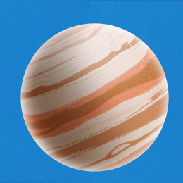 星球插画木星航空航天宇宙