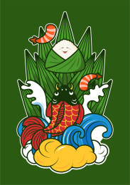 国潮风端午节之各种口味粽子