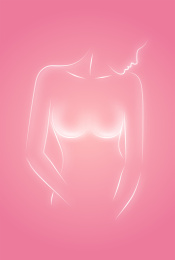女性胸部线条插画
