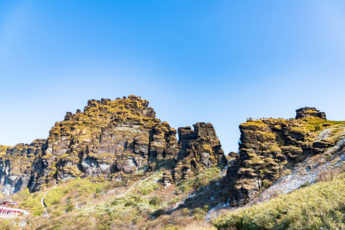 贵州铜仁梵净山冬季晴美景