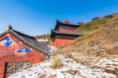 贵州铜仁梵净山冬季景观