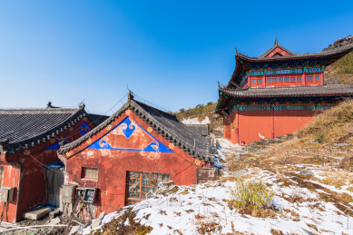 贵州铜仁梵净山冬季景观