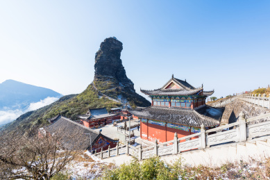 贵州铜仁梵净山山顶的承恩寺