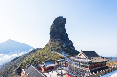 贵州铜仁梵净山山顶的承恩寺
