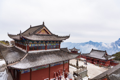 贵州铜仁梵净山冬季景观