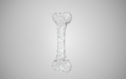 骨骼与生物科技线条 3D渲染