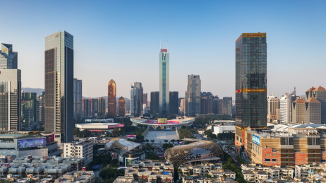 中国广东广州珠江新城中轴线