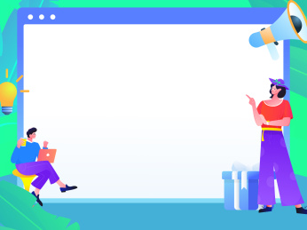 互联网公告告示模板矢量创意扁平插画