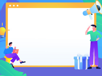 互联网公告告示模板矢量创意扁平插画