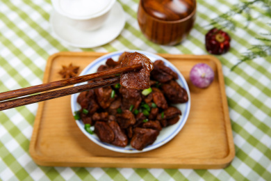 中餐特色美食小炒面筋素肉