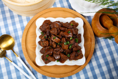 素食特色菜红烧油面筋