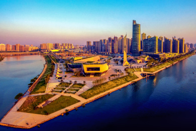 中国湖南长沙夕照北辰三角洲